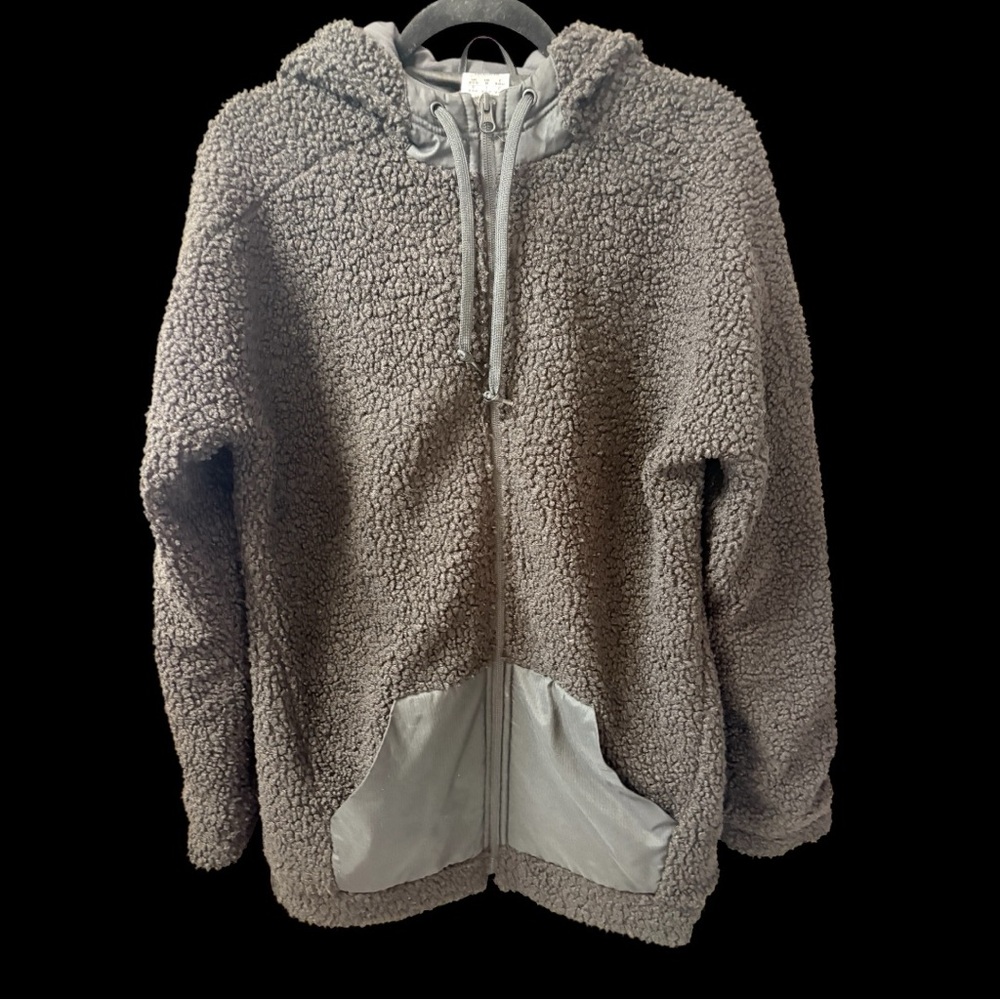 Adidas Cozy Black Sherpa Hoodie